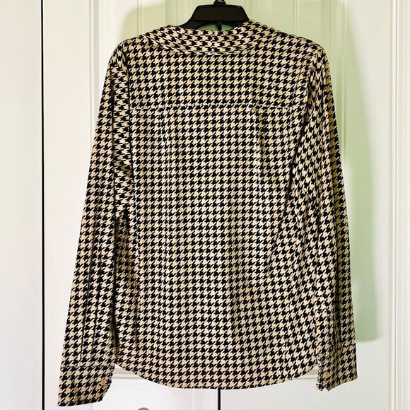 The Limited Houndstooth Blouse in Beige/Black (XL) New With Tags - Picture 7 of 10